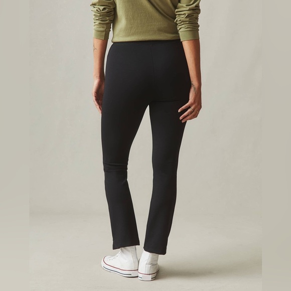 NEW American Giant Black Ponte Kick Flare Pant, Ankle Slits, Small Pocket M (10) - Picture 2 of 16